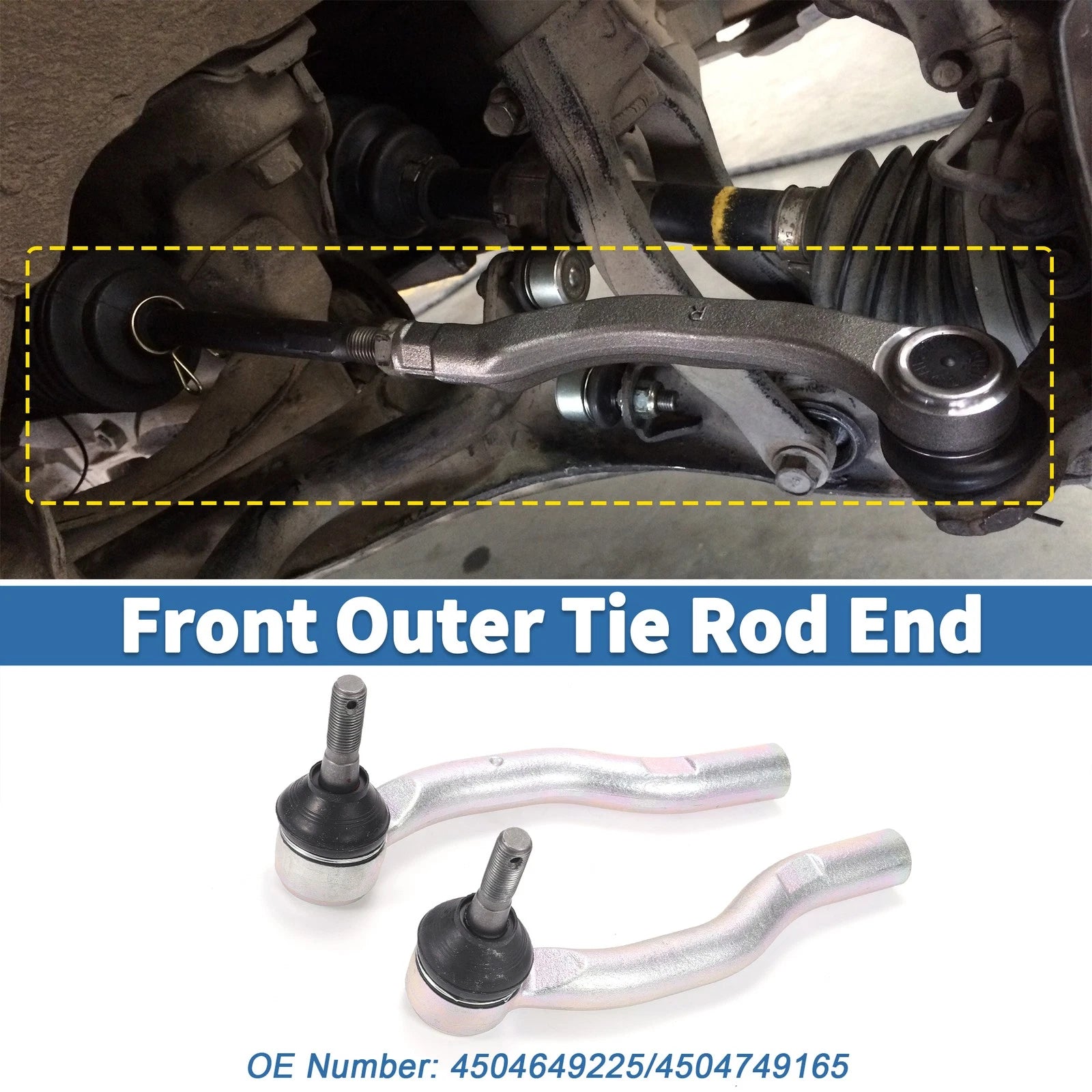 2 Pcs Front Outer Tie Rod Ends for Lexus CT200h (2011–2022)