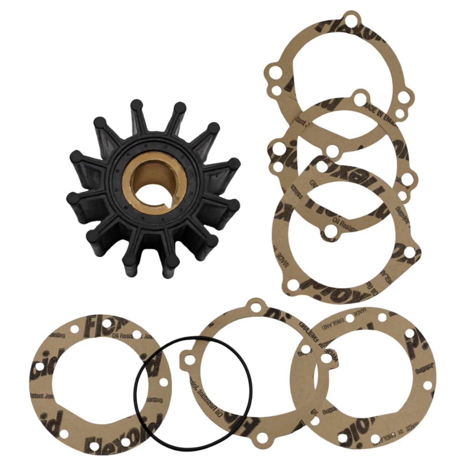 Impeller Kit for Sherwood CEF 500120, Sierra 18-3061, Yanmar 128170-02070