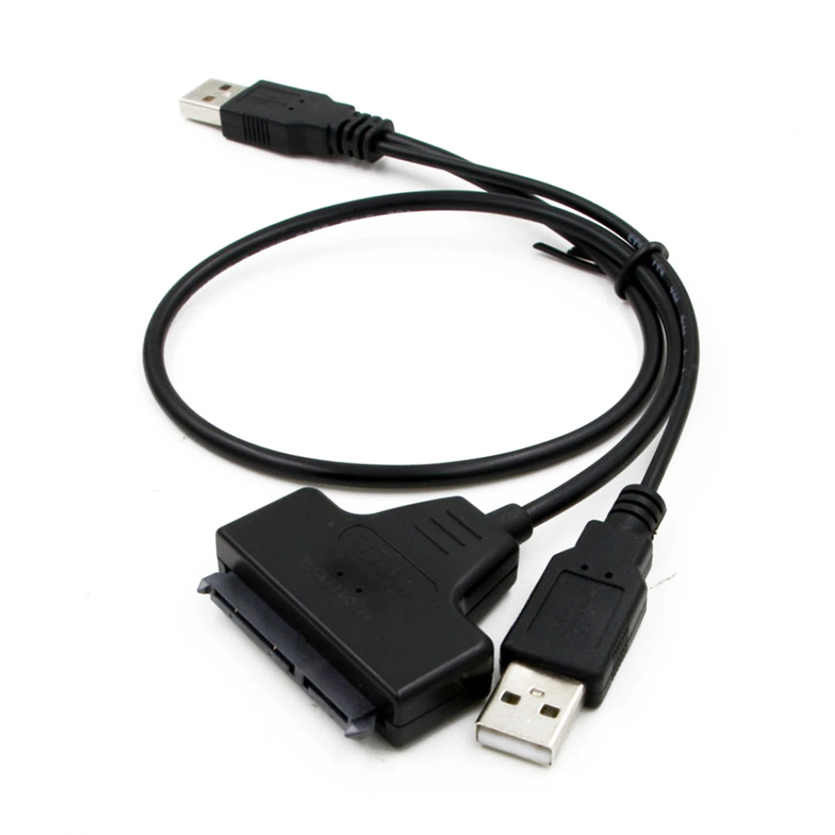 2X USB 2.0 to SATA 2.5" SSD Hard Disk Drive Adapter