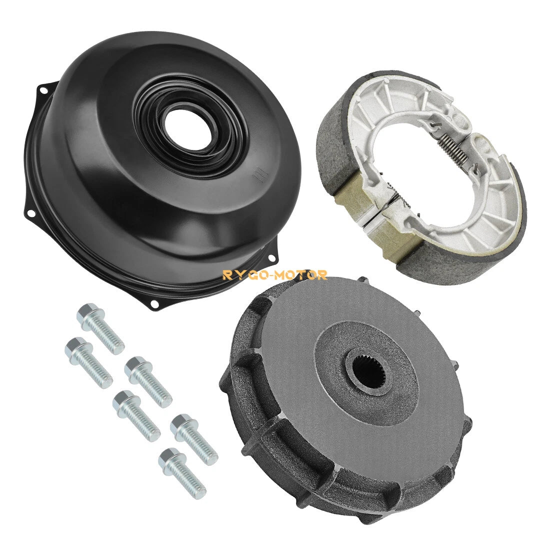 Rear Brake Drum Cover Hub Shoes Set for Honda Foreman 500 TRX500 (2014–2019)