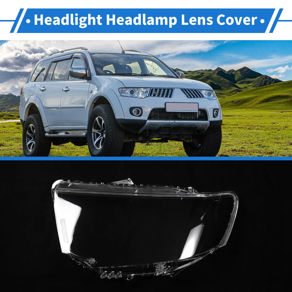 Front Left Headlight Lens Cover Replacement for Mitsubishi Pajero Sport (2013–2015)