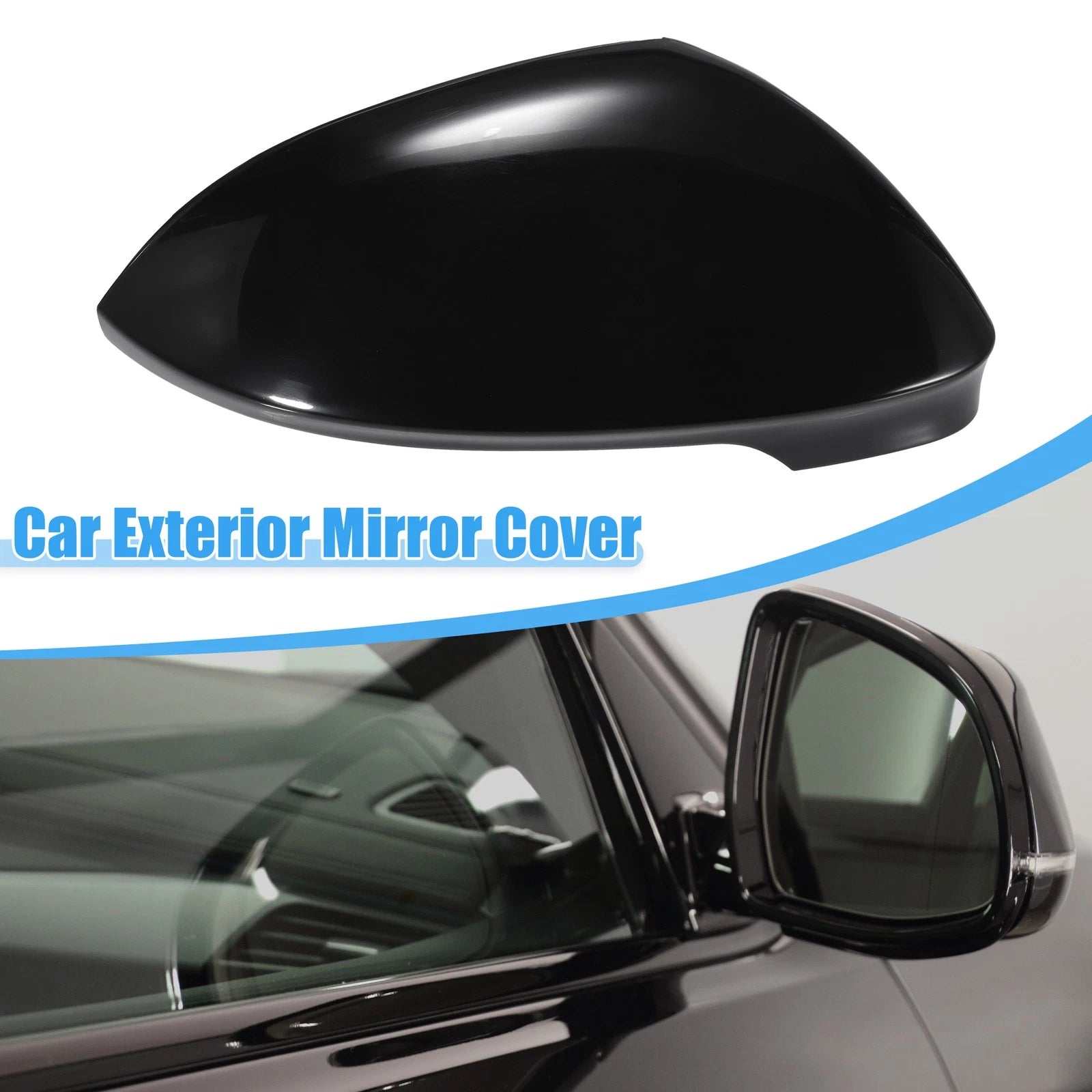 Right Side Mirror Cover Shell Trim Black for VW Golf MK8 (2020–2023)