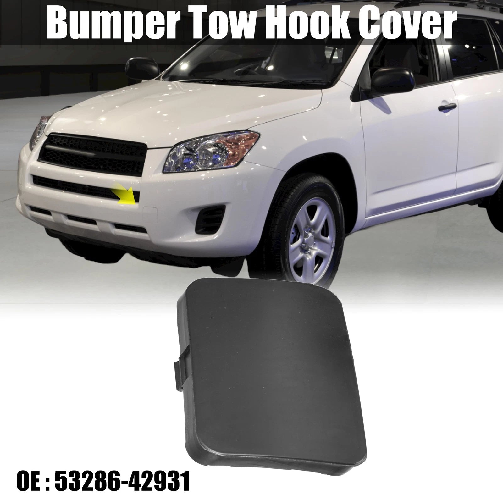 Tow Hook Cover Front Left for Toyota RAV4 2006–2008 Replacement