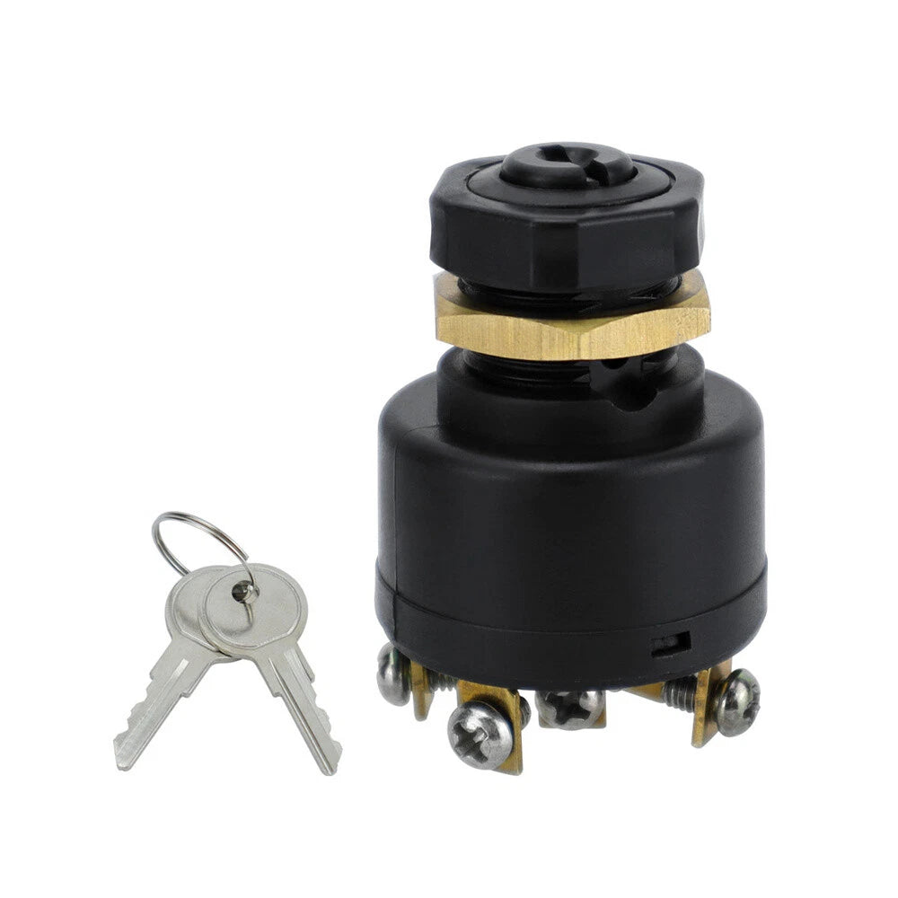 3 Position Outboard Ignition Switch with 6 Terminals & 2 Keys for Boats