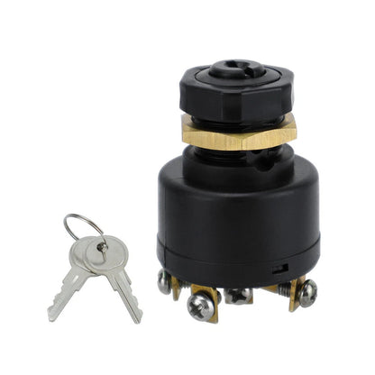 3 Position Outboard Ignition Switch with 6 Terminals & 2 Keys for Boats