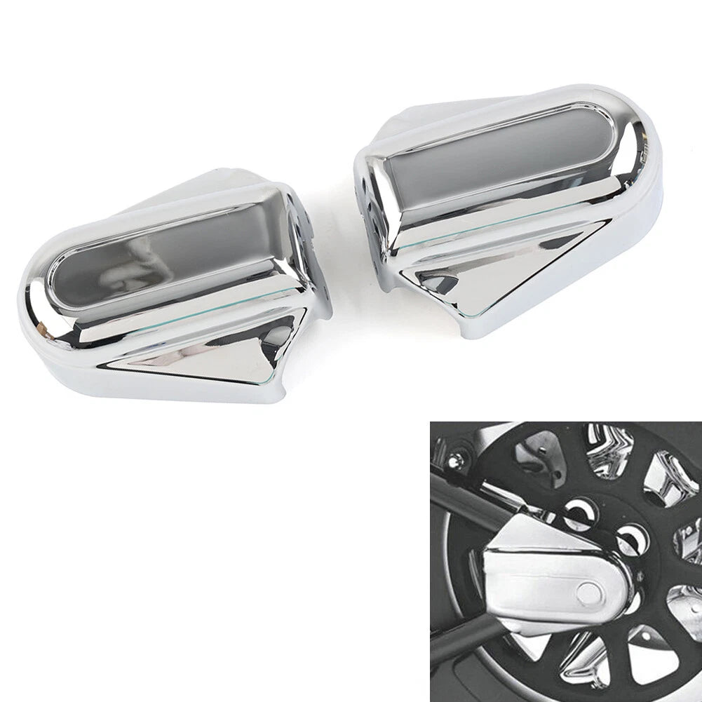 Bar Shield Rear Axle Covers for Harley Softail FLSTC FLSTN (Chrome)