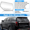 Heated Mirror Glass Right Side Replacement for Chevy Suburban Tahoe (2015–2020)