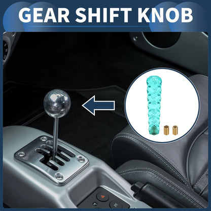Crystal Gear Shift Knob with 2 Adapters for Universal Fit (20cm)