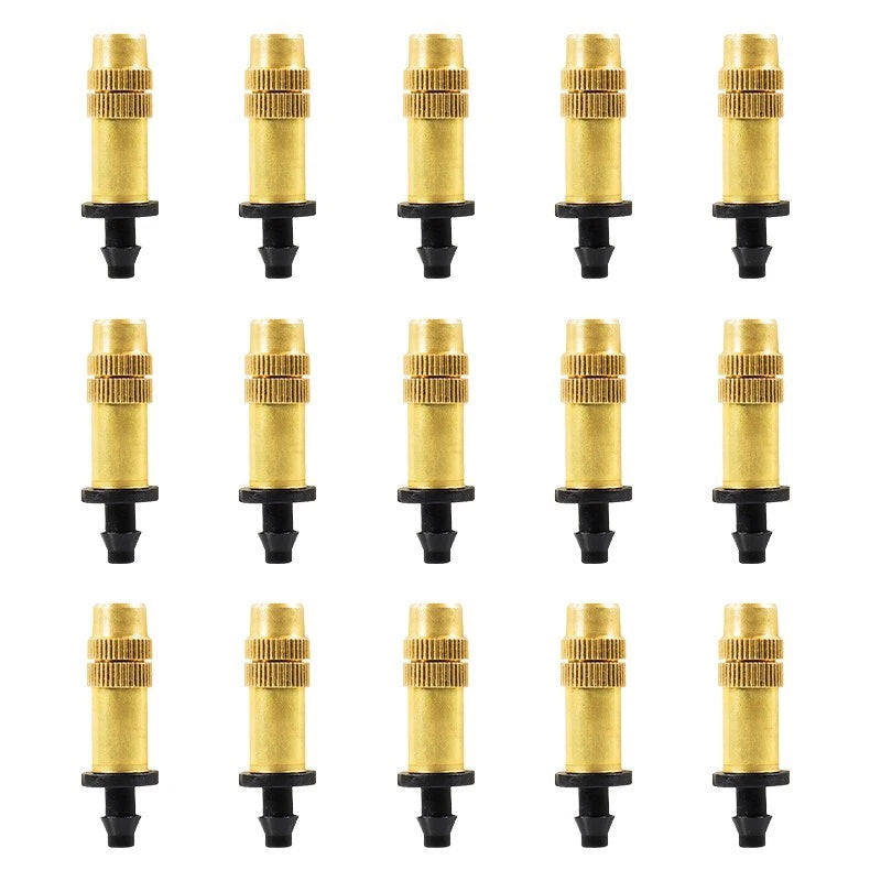 Set of 15 Copper Irrigation Spray Heads for Moisture Distribution