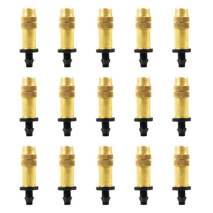 Set of 15 Copper Irrigation Spray Heads for Moisture Distribution