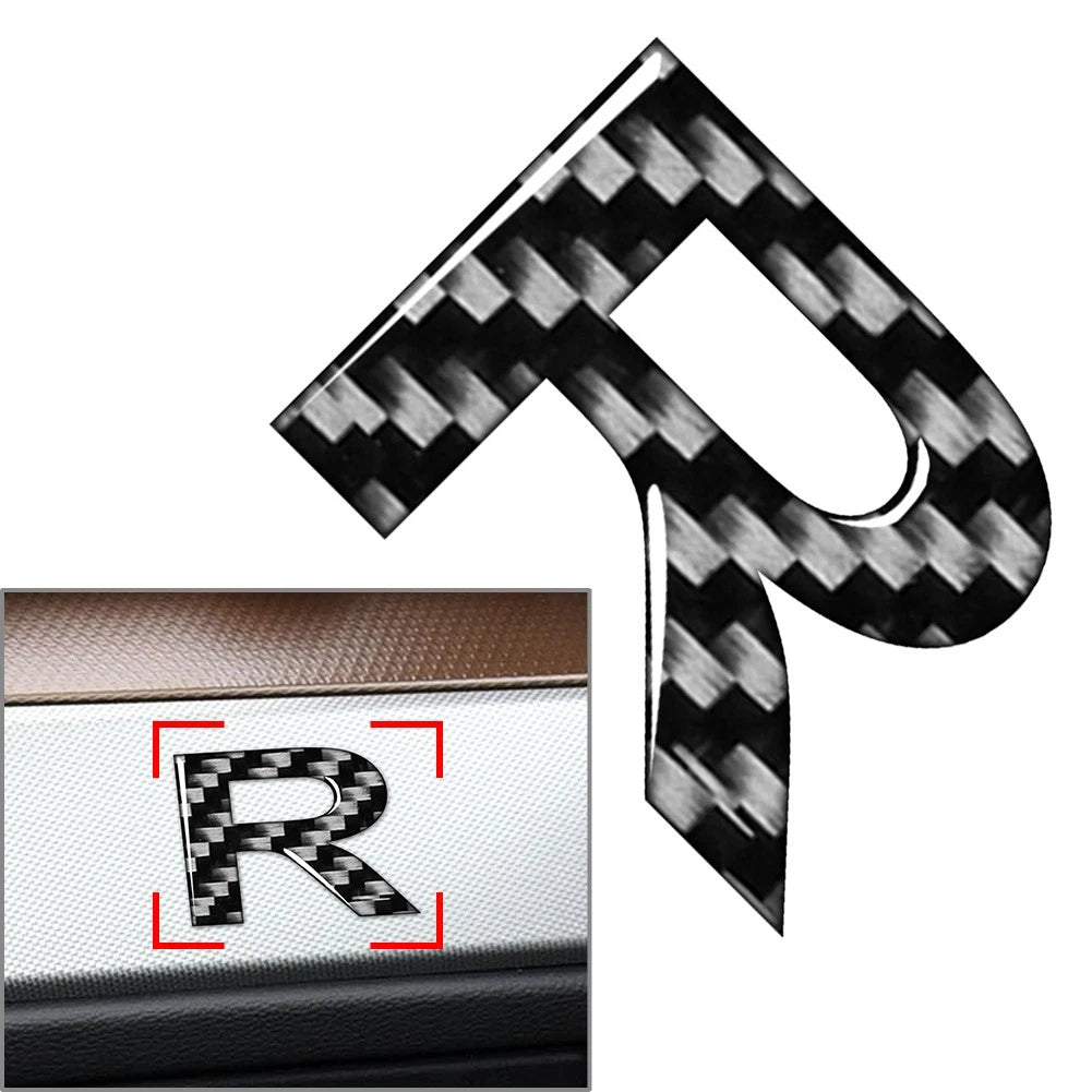 R Window Door Wall Car Badge Emblem Decals for