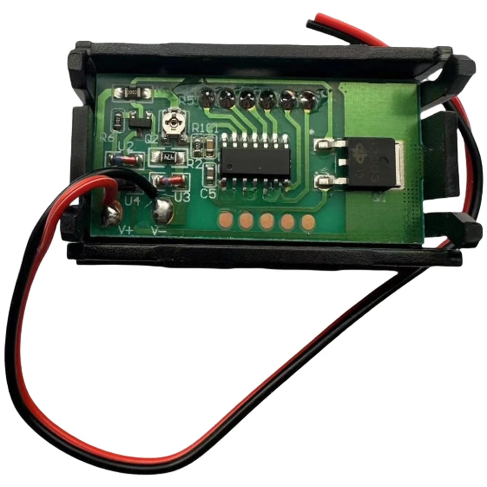 2X Wire DC Voltmeter 5V 120V LED Display PCB Mount for Electric Vehicle