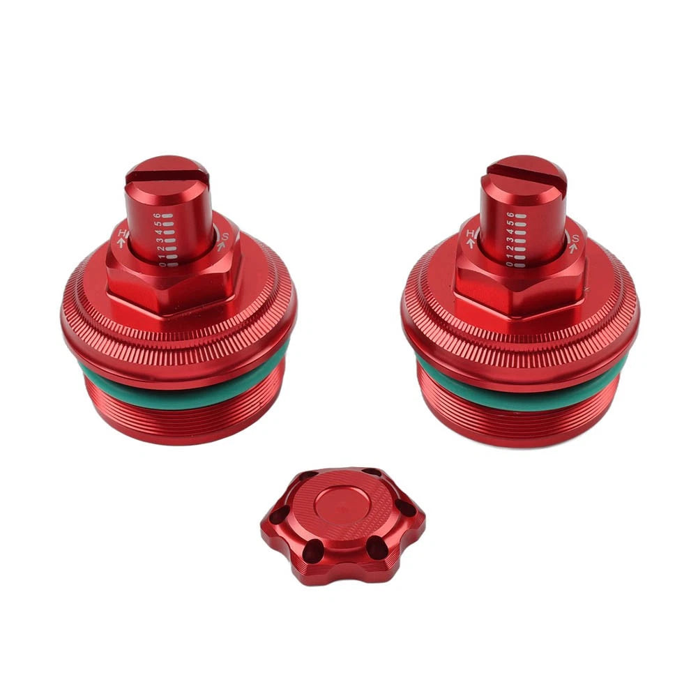 Preload Adjuster Fork Bolt Cap Screw Red for Yamaha YZF-R3 MT-03 (2019–2023)