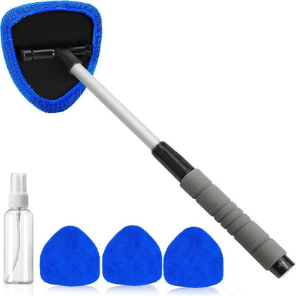 Windscreen Cleaner Set for Cars with Telescopic Rod and Cloth Covers