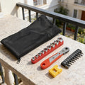 21-Piece Ratchet Screwdriver Set with Magnetizer and Socket Repair Kit