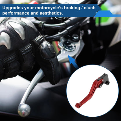 Adjustable Short Brake Clutch Levers for Kawasaki Ninja 300/Z300 (2013–2017) Red