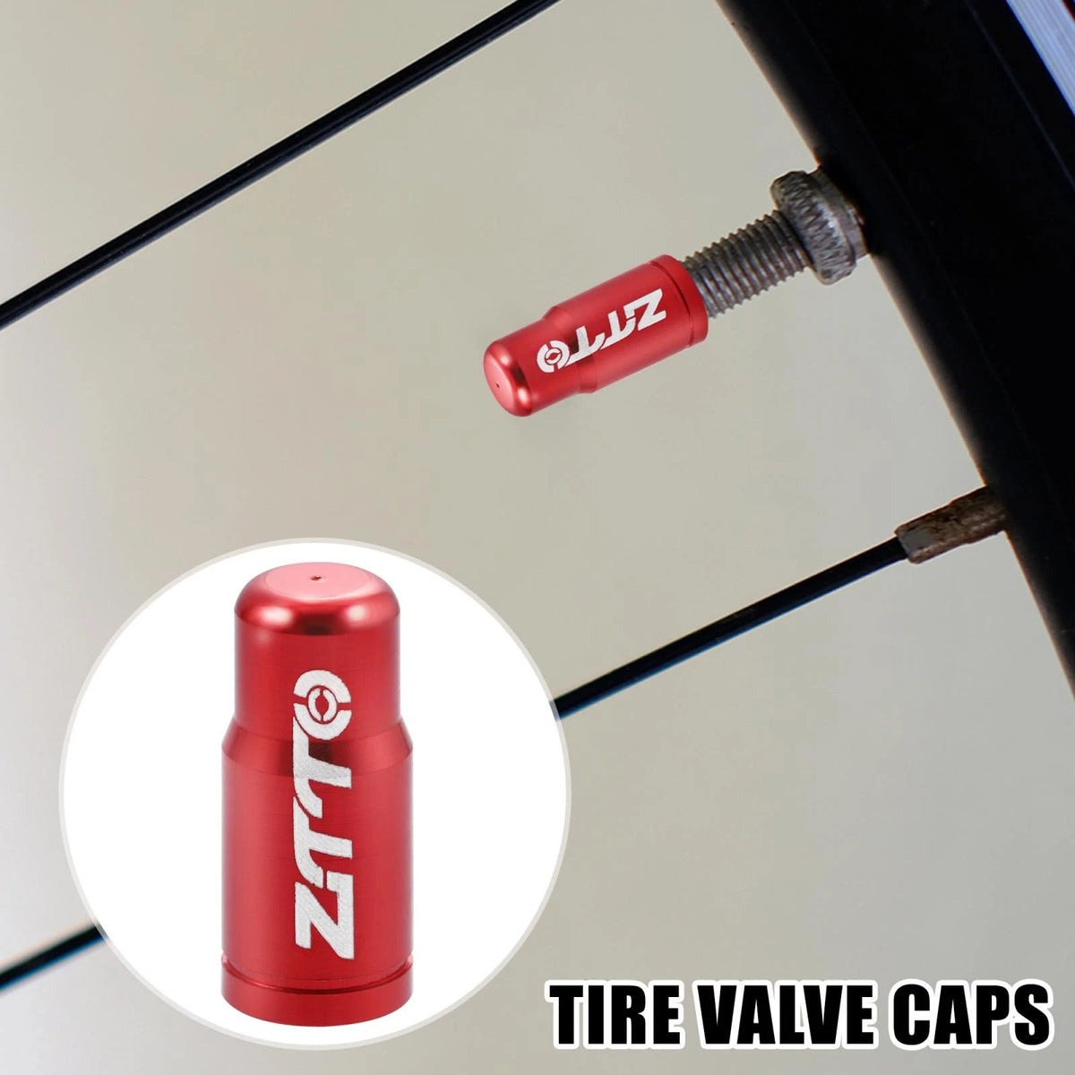 5 Pack Aluminum Alloy Valve Caps French Type for Bicycle Tire Red (—)