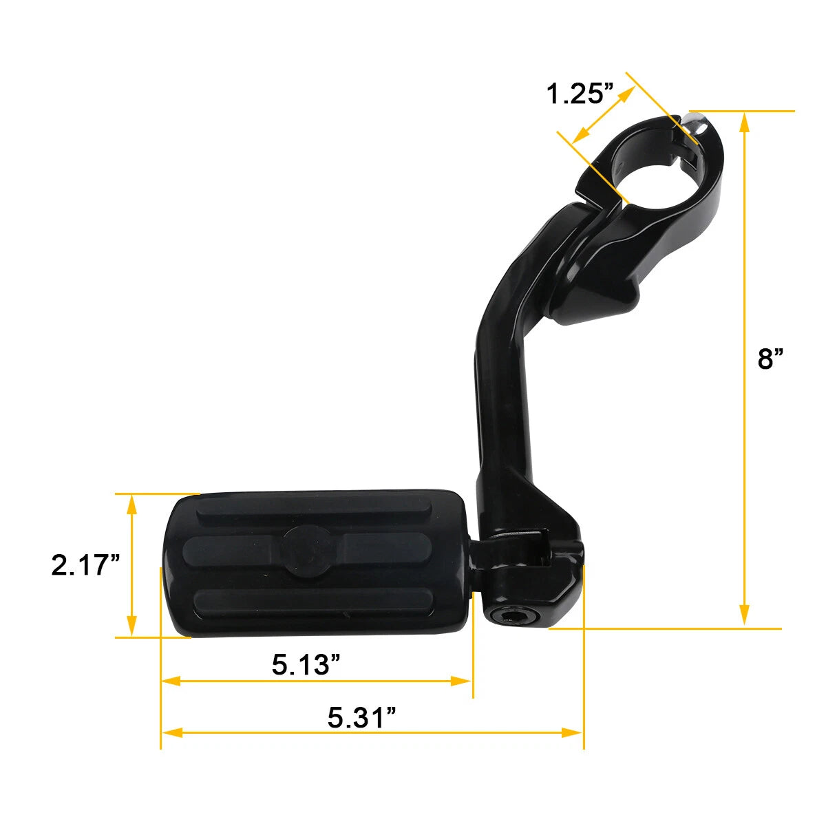 1.25" Long Angled Highway Engine Guard Foot Pegs for Harley-Davidson