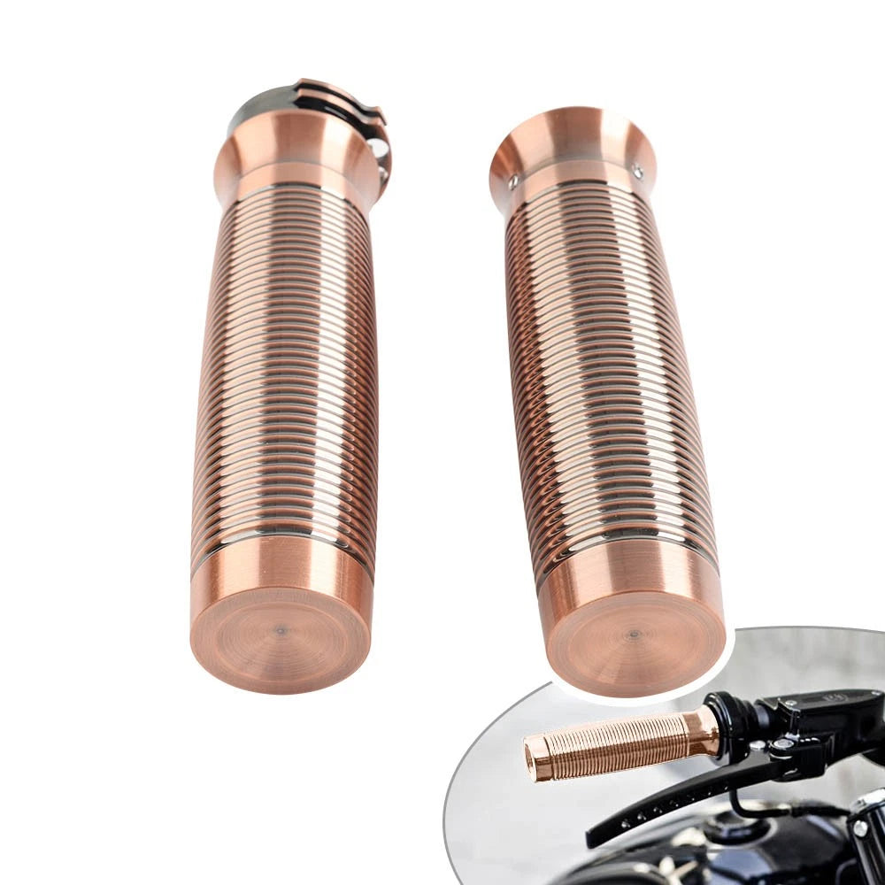 1″ Hand Grips Handle Bar Handlebars For Harley Sportster Motorcycle Pair Copper