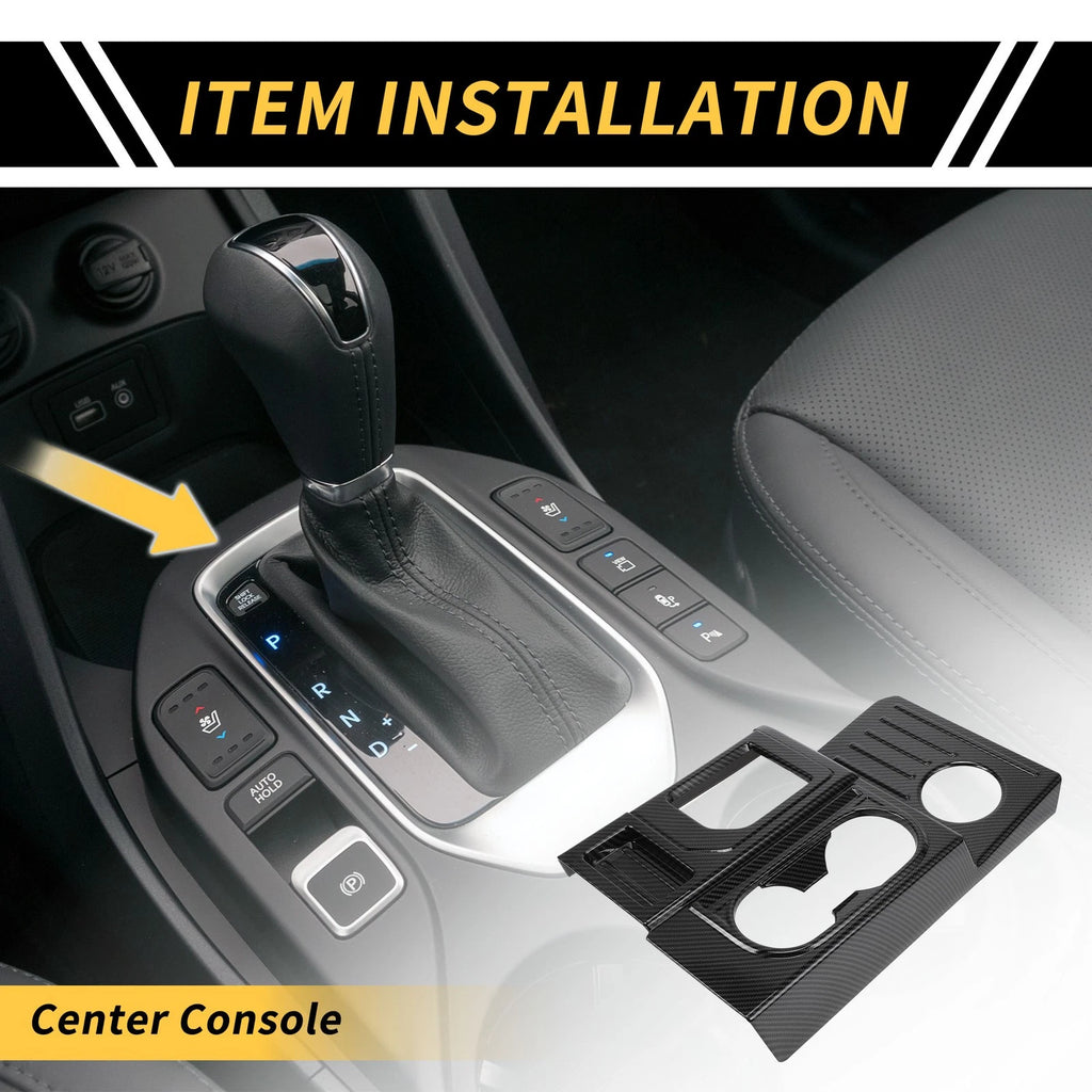 Gear Shift Frame Panel Cover Trim Carbon Fiber Pattern for Toyota Tundra (2014–2021)