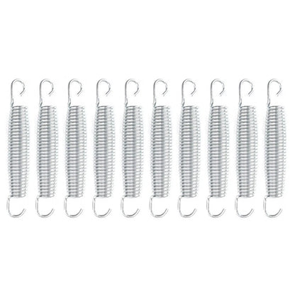 Set of 10 Galvanized Steel Springs for Trampolines