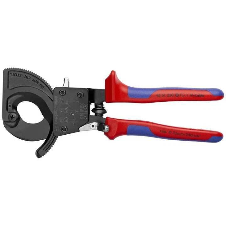 Knipex 9351250SBA Ratcheting Cable Cutters for Automotive Use