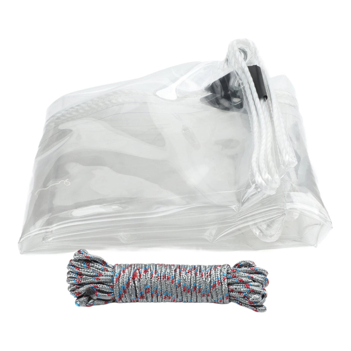 Waterproof Forklift Cover with Tie Ropes - Black, Size 135" x 114"
