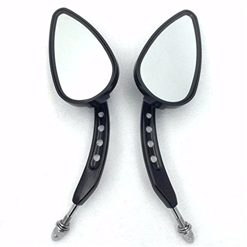 Black Skull Side Mirrors for Harley Dyna Super Glide