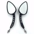Black Skull Side Mirrors for Harley Dyna Super Glide