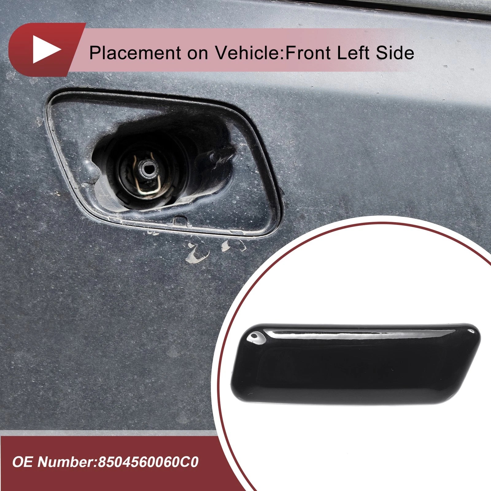 Front Left Washer Nozzle Cover Cap Replacement for Lexus GX460 (2010–2013)
