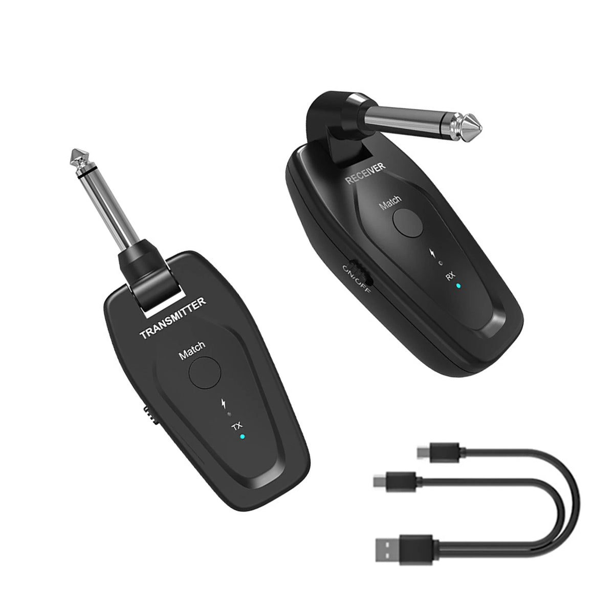 1 Pair UHF Wireless Guitar System Transmitter Receiver for Guitar
