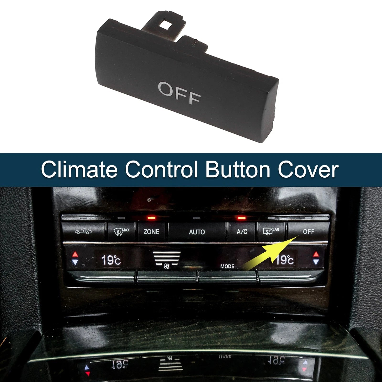 Climate Control Button Cover Black for Mercedes-Benz W212 E200 (2009–2016)