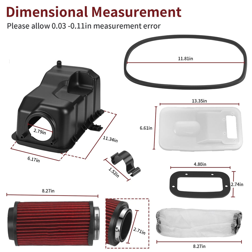 Air Filter Box Lid Cover Seal w/Clip Kit for Polaris Sportsman 400 450 500 (2001–2010)