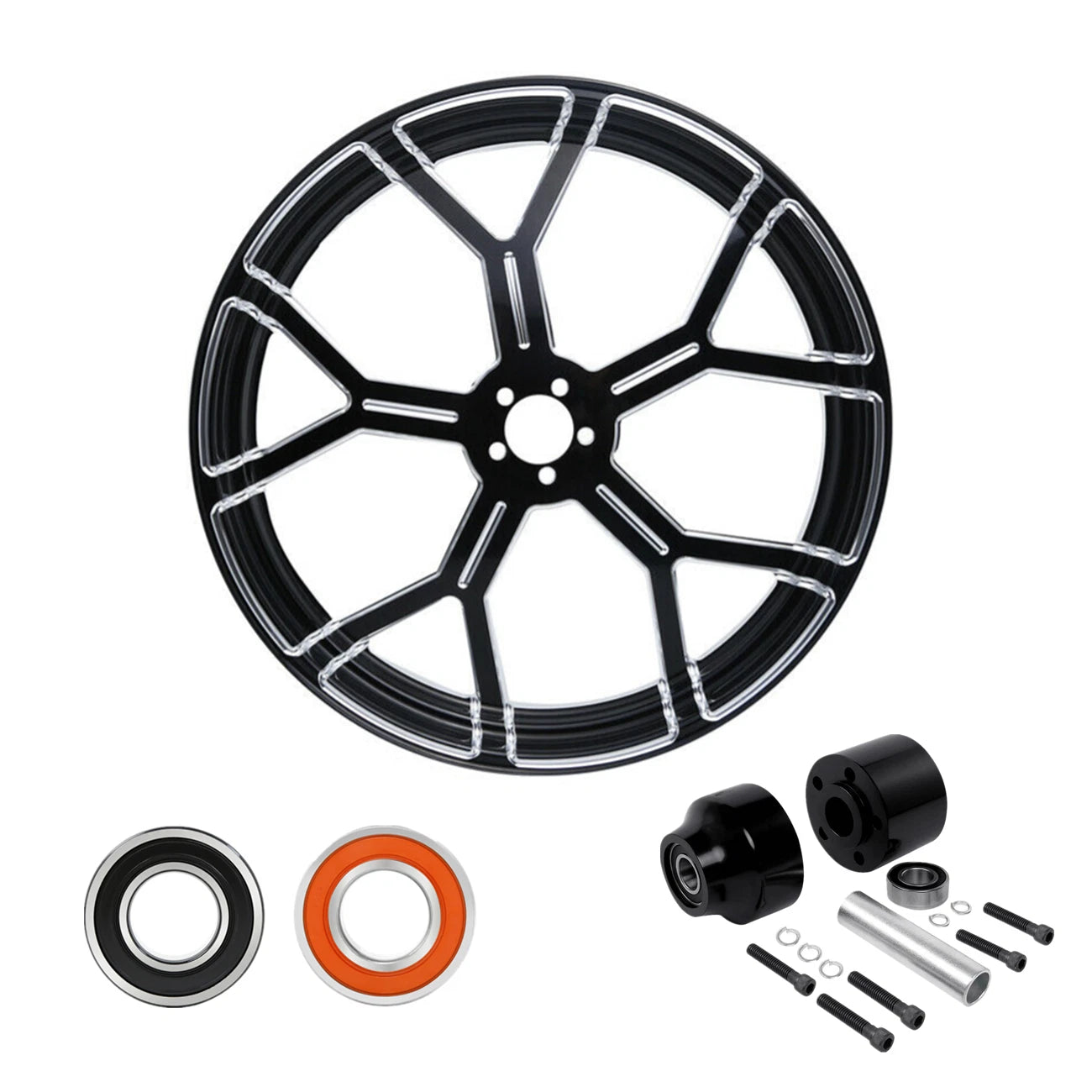 21" Front Wheel Rim & Single Disc Hub for Harley Electra Road Glide (2008–Up)