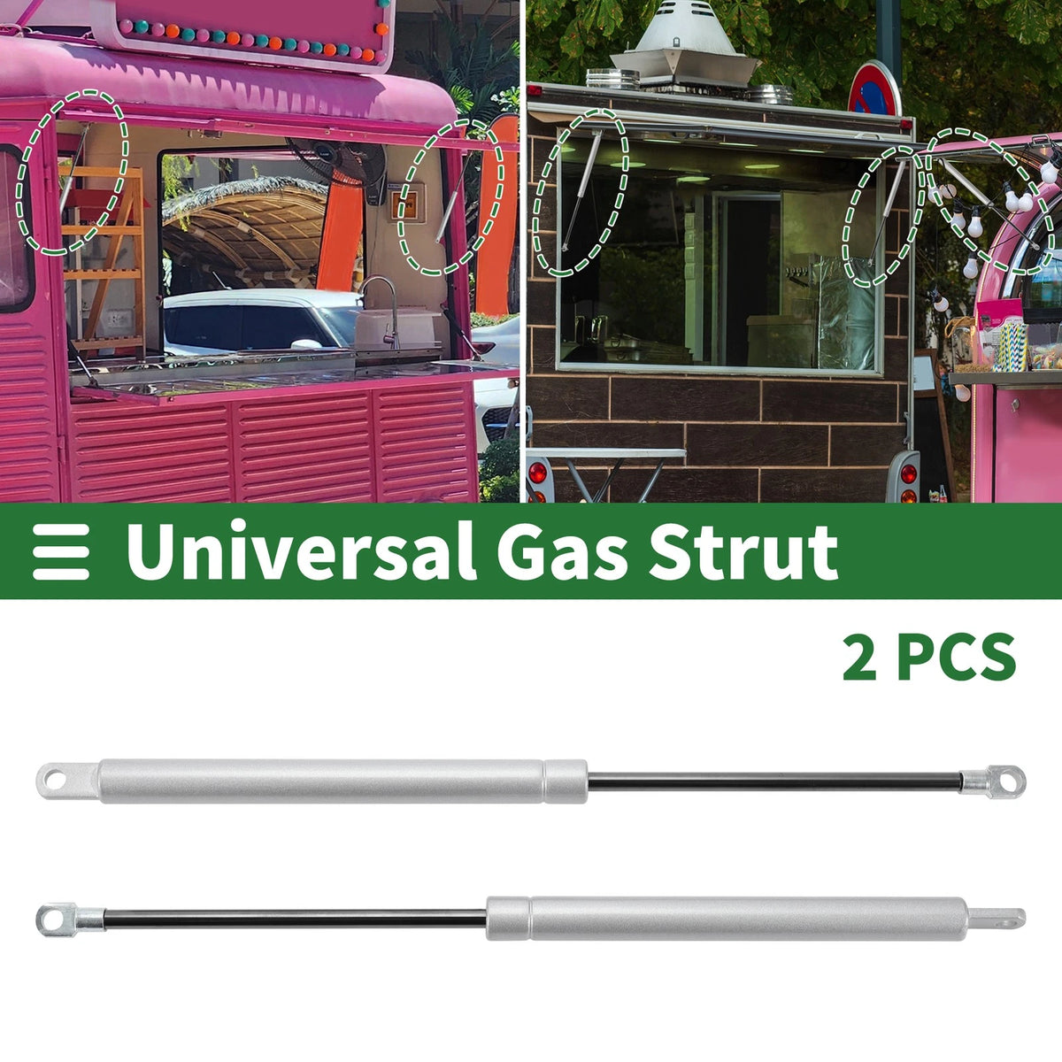 2Pcs Lift Supports Struts Gas Springs for Universal Applications (15"/380mm)