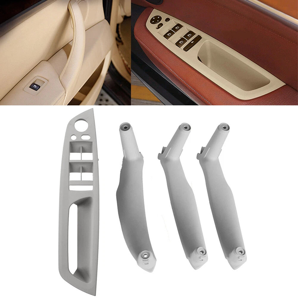 4X Inner Door Pull Handle Trim Cover for BMW X5 E70 X6 E71 E72 (2007–2013) Gray RHD