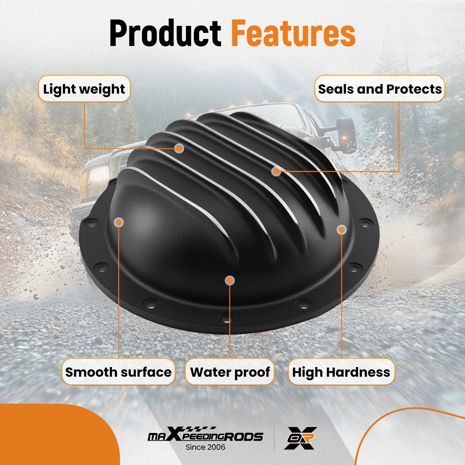 Diff Cover Kit for Jeep AMC Model 20 (Black Aluminum, SPC4906BKKIT)