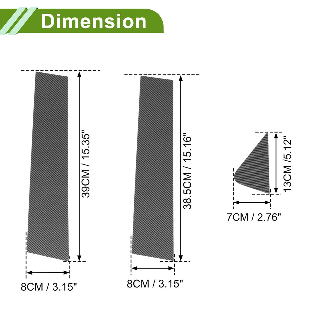 6 Pcs Pillar Window Trim Front Left Right for Chevy Trailblazer (2021–2024)