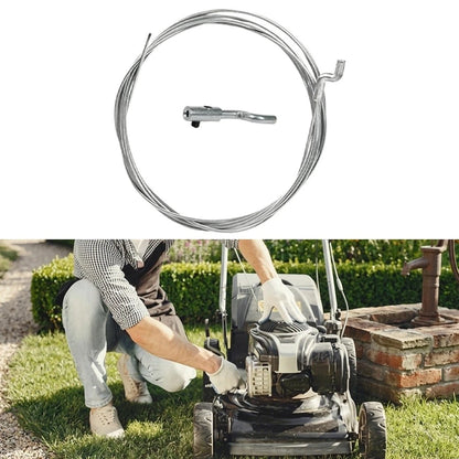 2.5m Gas Cable Kit 1.5mm Dia with End Cap and Z Clamp for Garden Tools