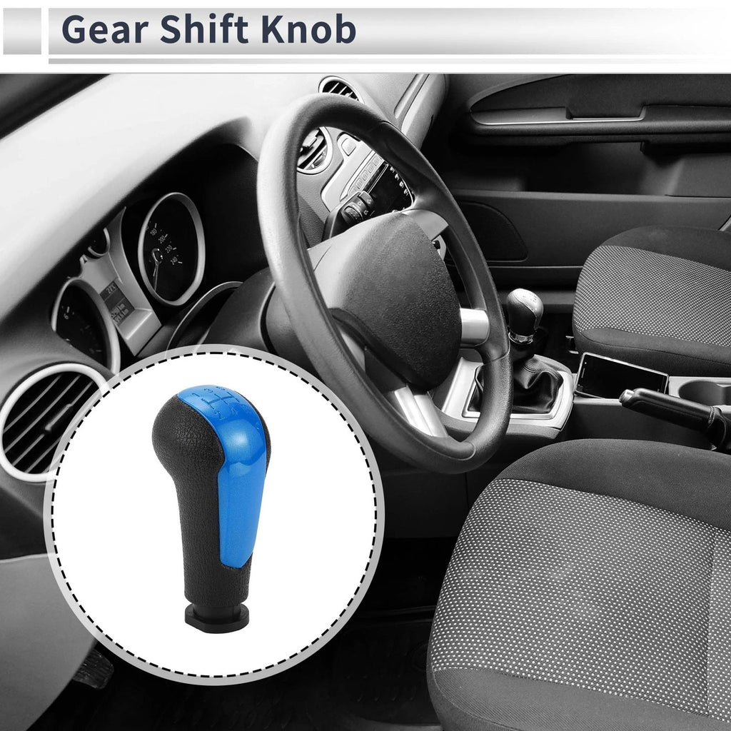 5 Speed Shift Knob Replacement for Chevrolet Spark Plastic Black Blue (2013–2015)