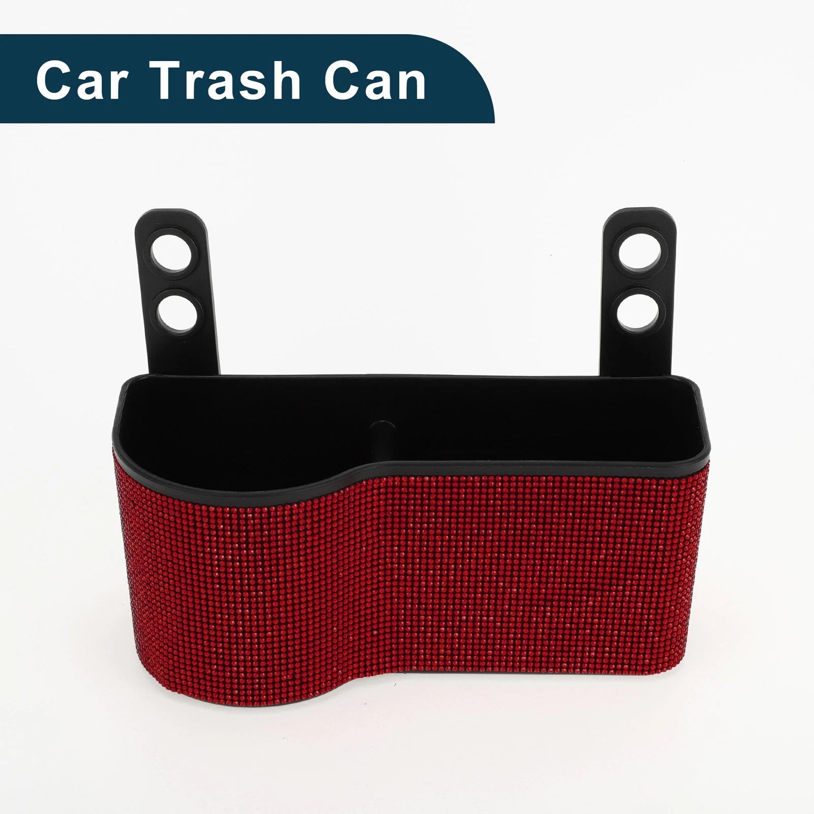 Car Trash Can for Front Seats (1 Pc) - Portable Plastic Bin - Red