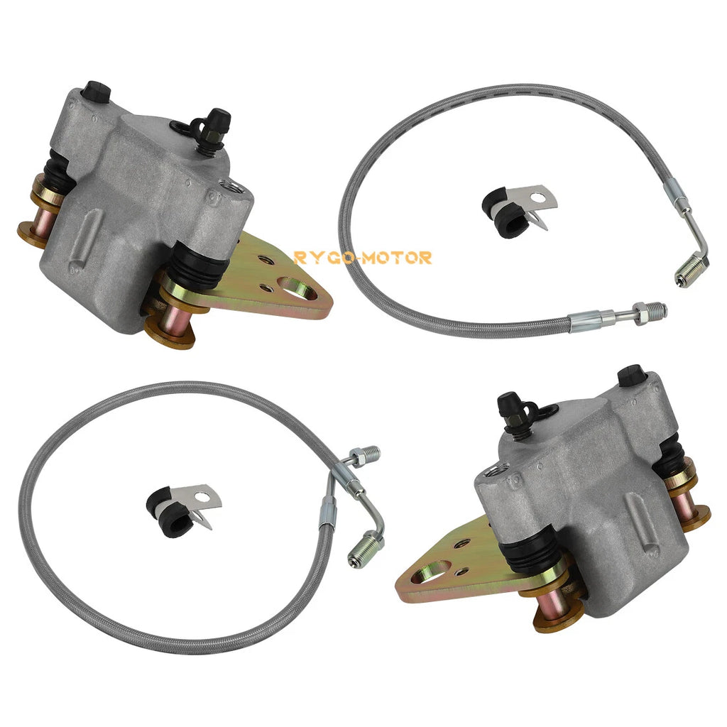 Front Brake Calipers w/Pads & Lines for Polaris Magnum 325 330 500 (2001–2004)