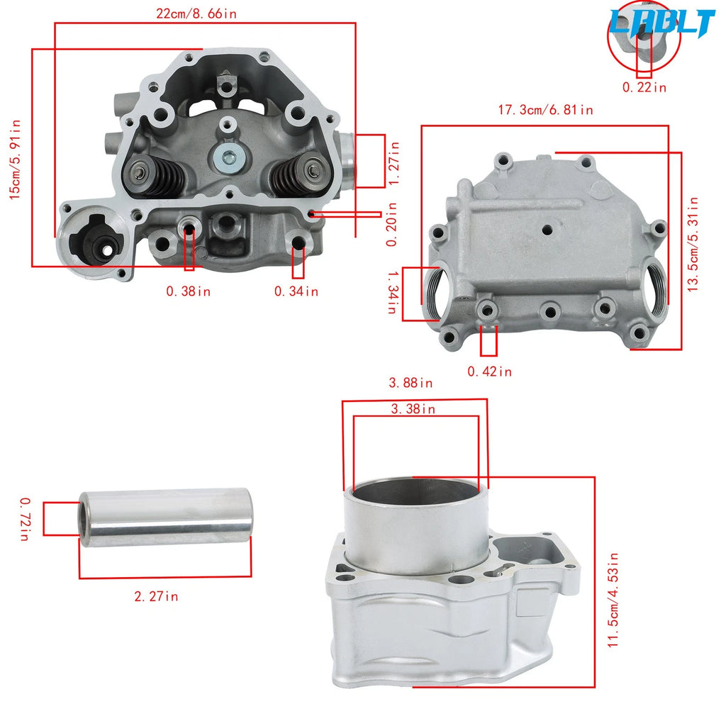 Engine Cylinder Head Rebuild Kit for Honda TRX500 (2012–2019)