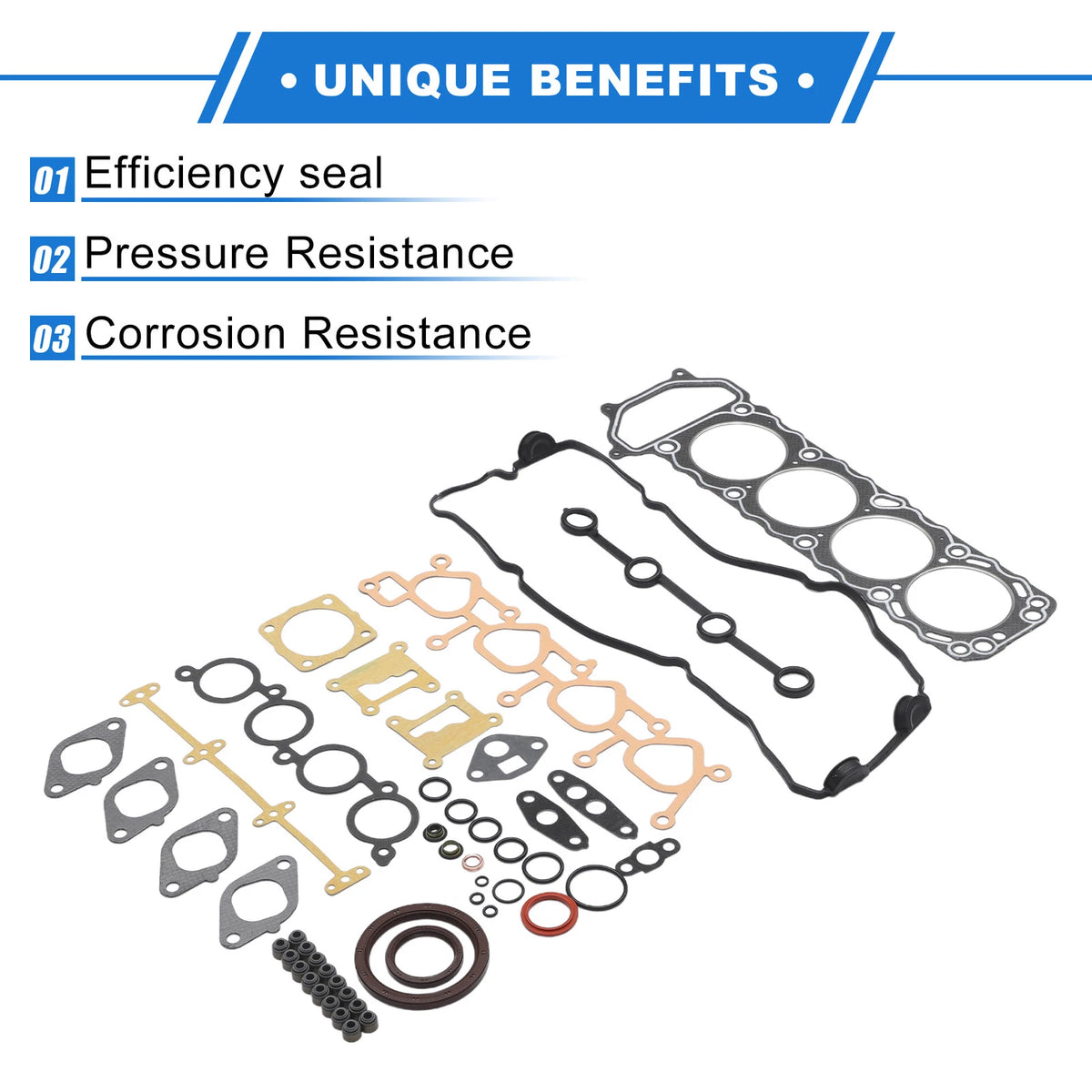 Cylinder Head Gasket Kit No. 101011E485 for Nissan KA24/U1 (Year Range)