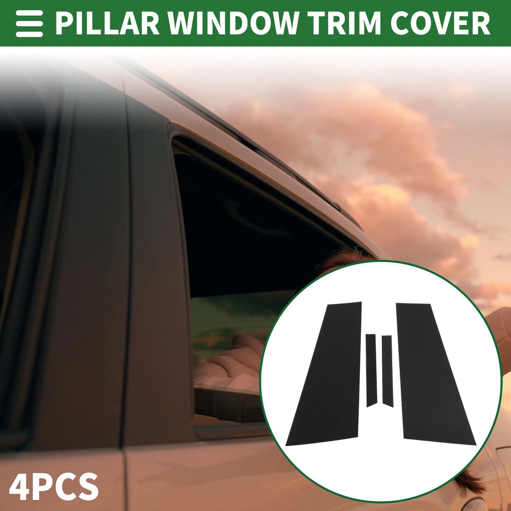 4 Pcs Door Pillar Window Trim Replacement for Mercedes CLS (2012–2014) Black