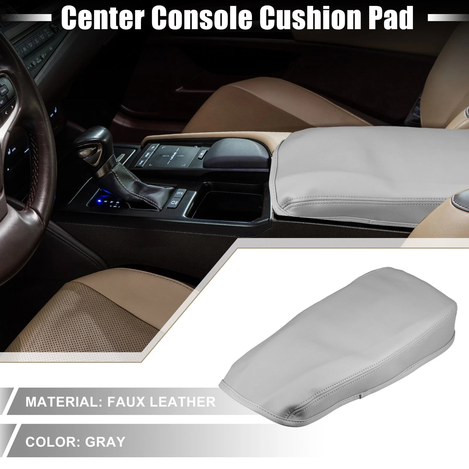 Center Console Pad Armrest Replacement for Lexus ES330 (2005–2009) Gray