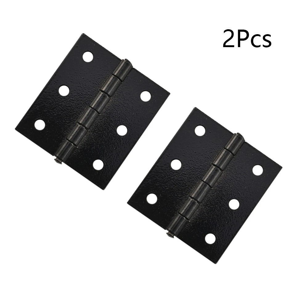 2Pcs Black Cabinet Hinge for Wooden Box Toolbox (51mm x 46mm)