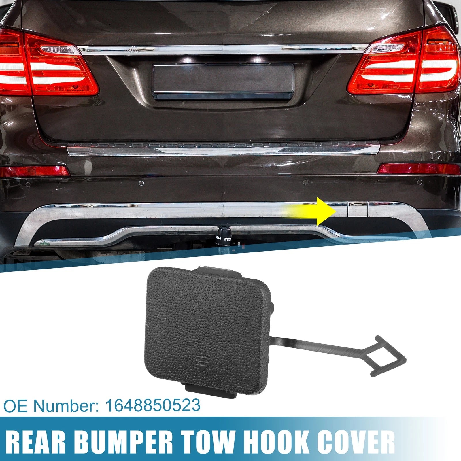 Rear Bumper Tow Hook Cover Replacement for Mercedes-Benz (2017–2021)