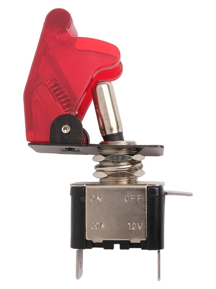 12V 20A LED Toggle Switch with Cover for Car and Boat Use