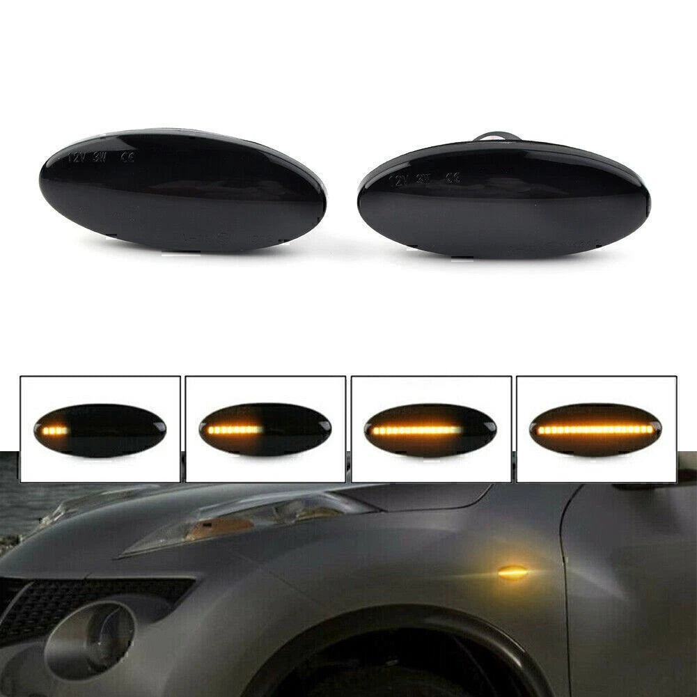 Dynamic LED Side Marker Turn Signal Blinker Light For Nissan qashqai juke xtrail